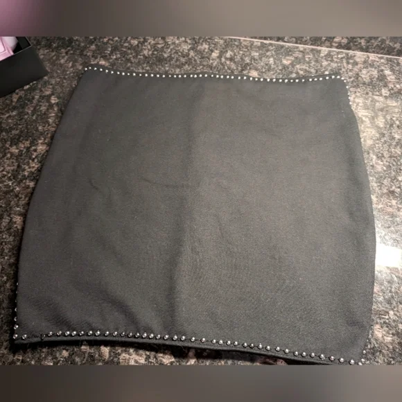 Allsaints Cassidy Zip Up Embellished Mini Skirt - Black studded - Picture 10 of 13